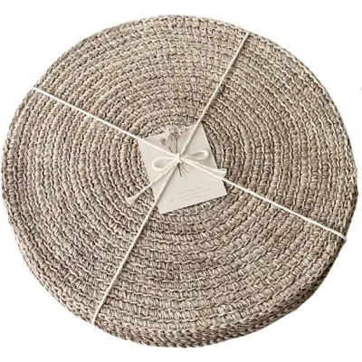 Tallo De Olivo Fique Spiral Placemat Set Of 4 In Natural