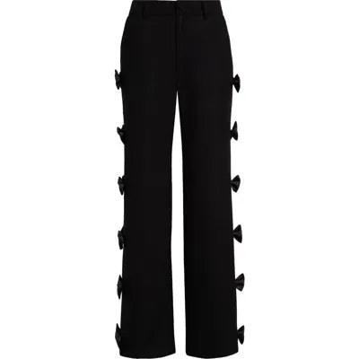 Tanner Fletcher Gender Inclusive Emerson Satin Bow Pants In Black