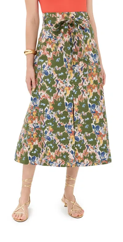 Tanya Taylor Hudson Skirt Pesto Multi