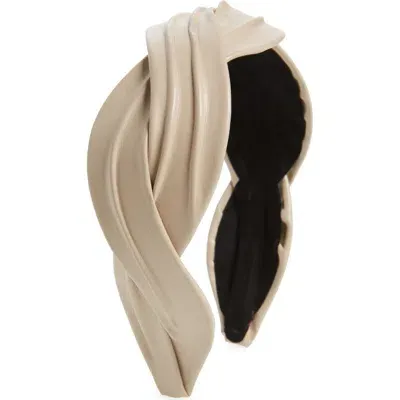 Tasha Braided Faux Leather Headband In Multi