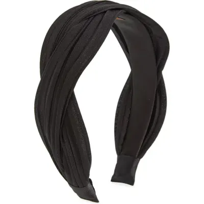 Tasha Pleated Headband In Black