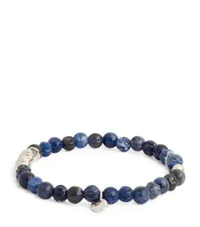 Tateossian Sodalite And Sterling Silver Classic Discs Bracelet In Multi