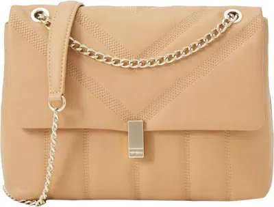 Ted Baker Ayasie Leather Crossbody Bag In Beige