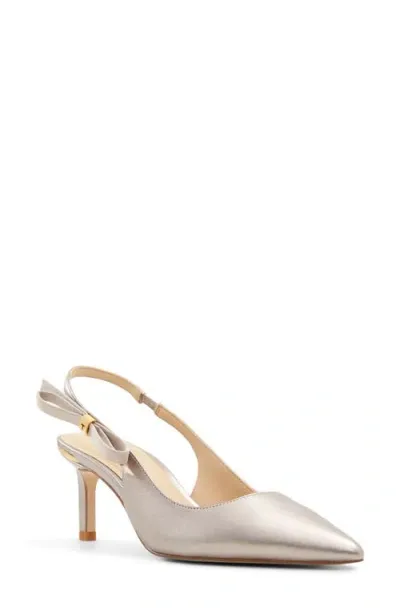 Ted Baker London Janie Bow Slingback Pointed Toe Pump In Bronze