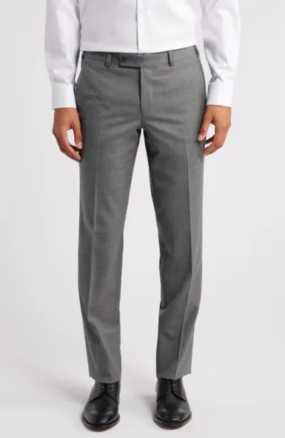 Ted Baker London Jerome Trim Fit Soft Constructed Wool Dress Pants In Grey