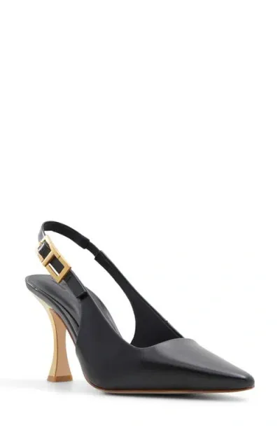 Ted Baker London Lola T-buckle Slingback Pointed Toe Pump In Black