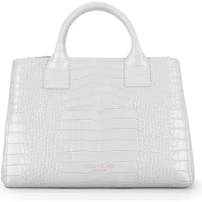 Teddy Blake Bella Croco 12" In White