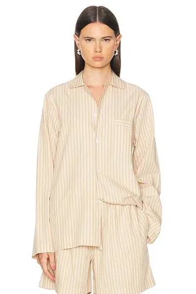 Tekla Long Sleeve Shirt In Corinth Stripes