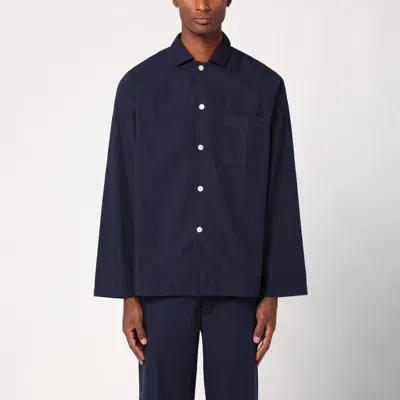 Tekla Navy Blue Pyjama Shirt