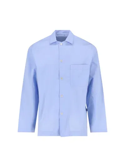 Tekla Pajama Shirt In Light Blue