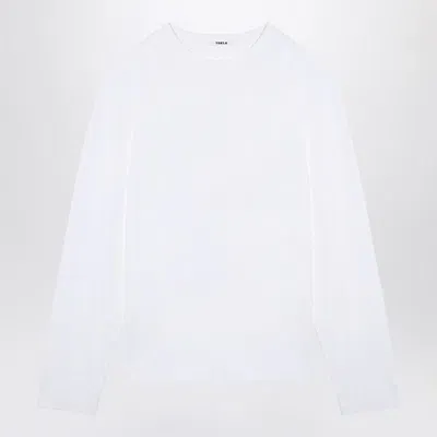 Tekla Pyjama Crew-neck Sweater In White