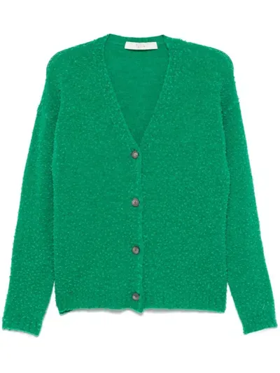 Tela Bobbling-effect Cardigan In Green