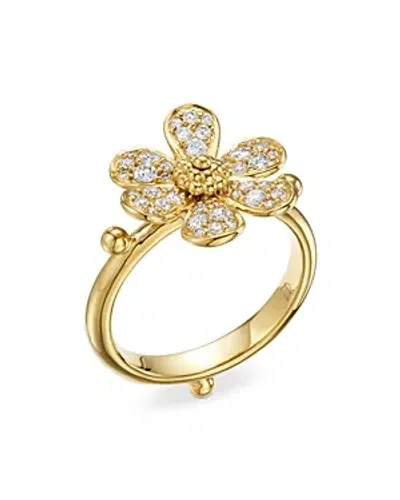 Temple St Clair 18k Yellow Gold Diamond Snow Flower Ring