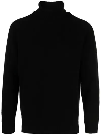 Ten C Ribbed-knit Wool Jumper In Black