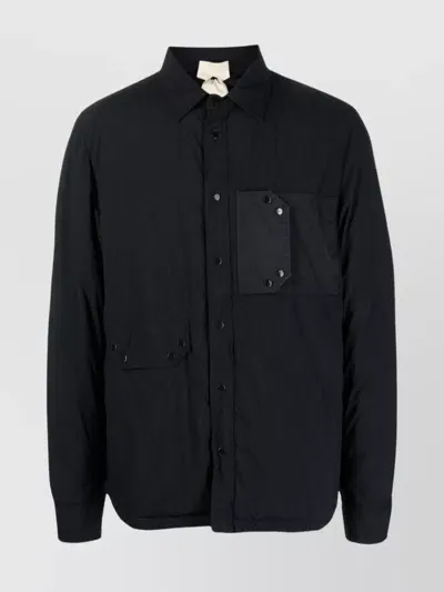 Ten C Button-up Cotton Jacket In Black