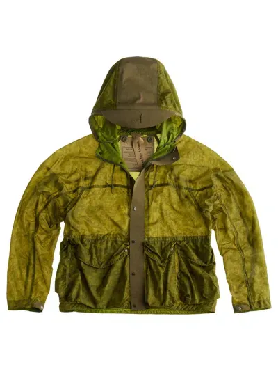 Ten C "skye Ten" Windbreaker Jacket In Green