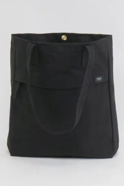 Terra Thread Organic Cotton Canvas Work Tote Bag In Black