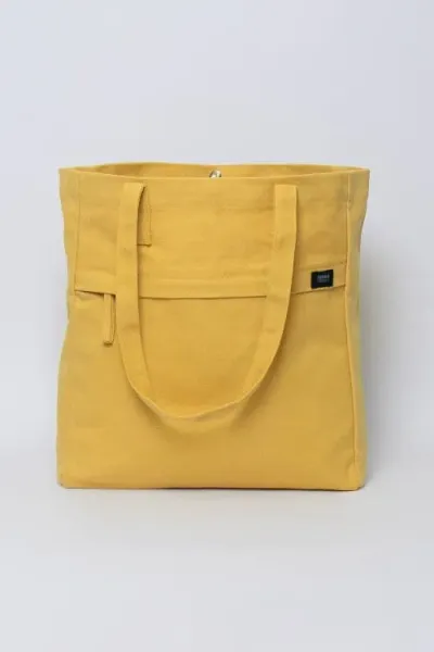 Terra Thread Organic Cotton Canvas Work Tote Bag In Yellow