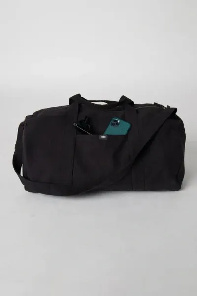 Terra Thread Organic Cotton Duffle Bag In Black