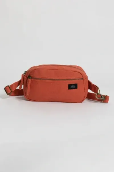 Terra Thread Organic Cotton Sling Belt Bag In Brown