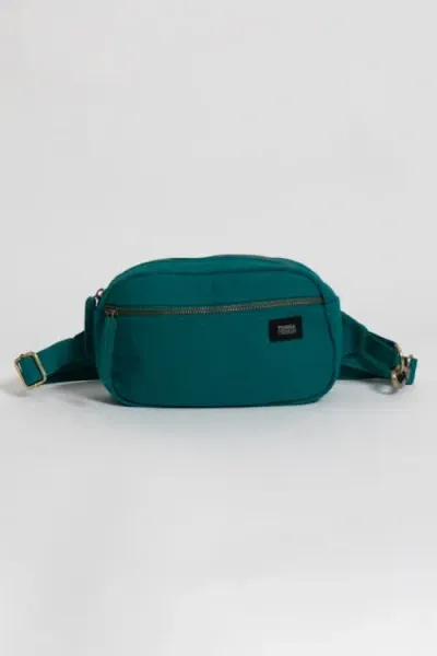 Terra Thread Organic Cotton Sling Belt Bag In Green