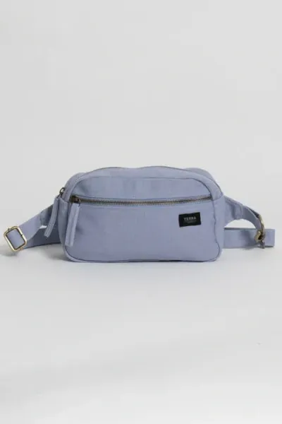 Terra Thread Organic Cotton Sling Belt Bag In Blue