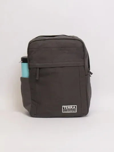 Terra Thread Sustainable Backpack For School And Everyday Use In Charcoal Grey