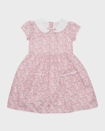 Tessa James Kids' Girl's Lucy Floral-print Dress In Pink