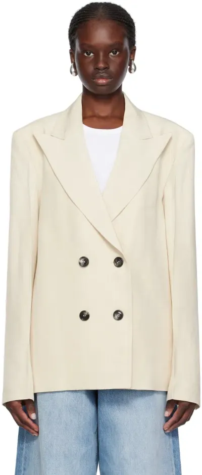 Teurn Studios Off-white Owen Blazer In Cream White