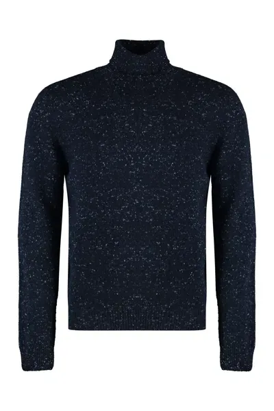 The (alphabet) The (knit) - Cashmere Blend Turtleneck Sweater In Blue