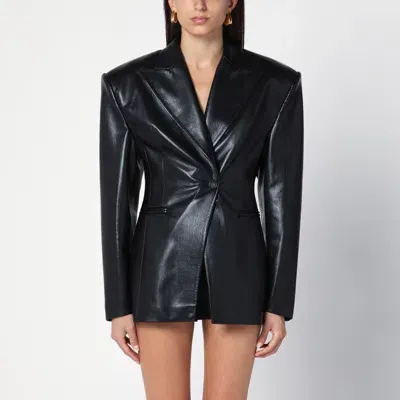 The Andamane Black Leatherette Ottavia Jacket