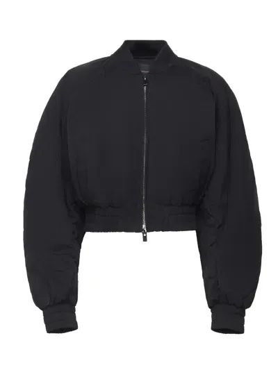 The Andamane Bomber Jacket With Balloon Sleeves In Black