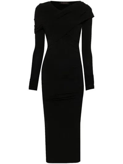 The Andamane Drapiertes Maxikleid In Schwarz