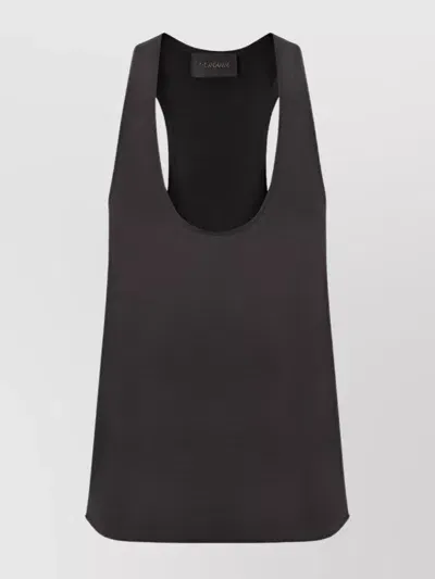 The Andamane Front Neckline Racerback Top In Black