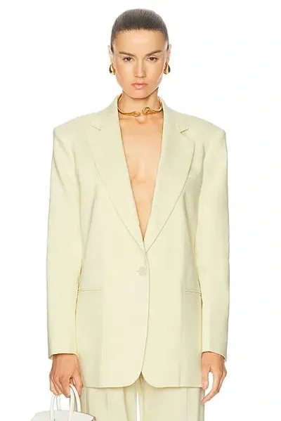 The Andamane Guia Oversized Blazer In Pale Yellow