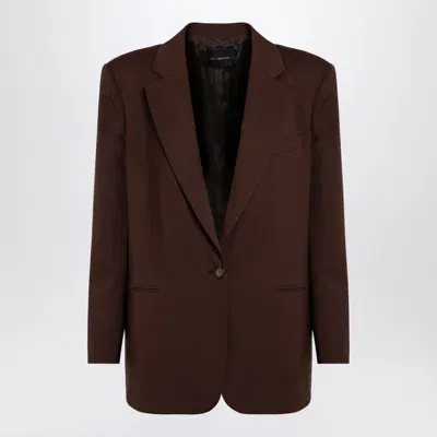 The Andamane Hot Chocolate Guia Blazer In Wool In Brown