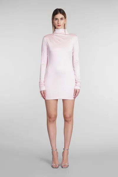 The Andamane Parker Open-back Mini Dress In Pink