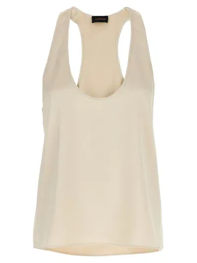 The Andamane Lightweight Racerback Scoop Neck Tank In White