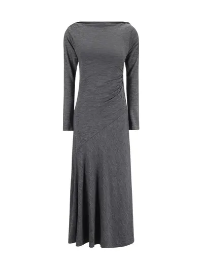 The Andamane Saba Midi Dress In Grey Melange