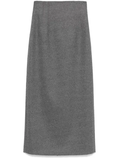 The Andamane Shelby Midi Skirt In Grey