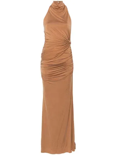 The Andamane Stella Maxi Dress In Brown