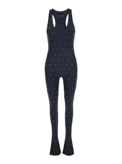 The Andamane Tess Crystal - Thinstraps Jumpsuit  W/strass In Black