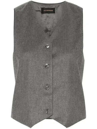 The Andamane V-neck Waistcoat In Grey