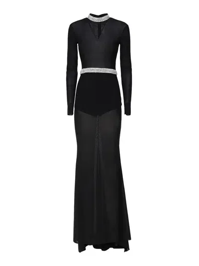 The Archivia Emerald Long Dress In Black