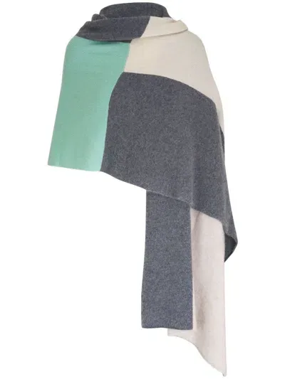 The Elder Statesman Cashmere Scarf In Grey