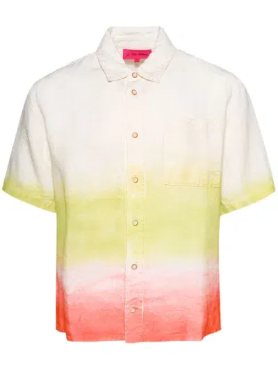 The Elder Statesman Sulfur Gradient Shirt In White