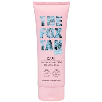 The Fox Tan Dark Tropical Self-tan Crème 200ml In Pink