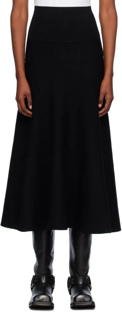 The Frankie Shop Black Gabrielle Maxi Skirt