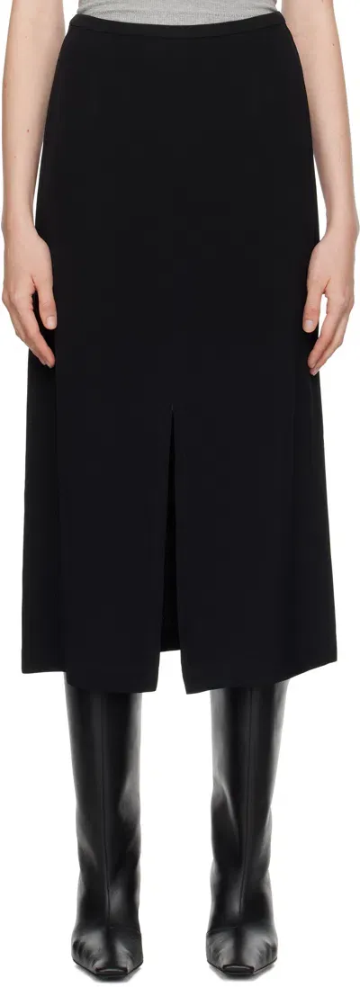 The Frankie Shop Black Judy Midi Skirt