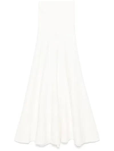 The Frankie Shop Gabrielle Midi Skirt In White